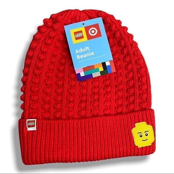Adult LEGO Minifigure Patch Beanie Hat - LEGO® Collection x Target Red SOLD OUT! - Picture 1 of 7